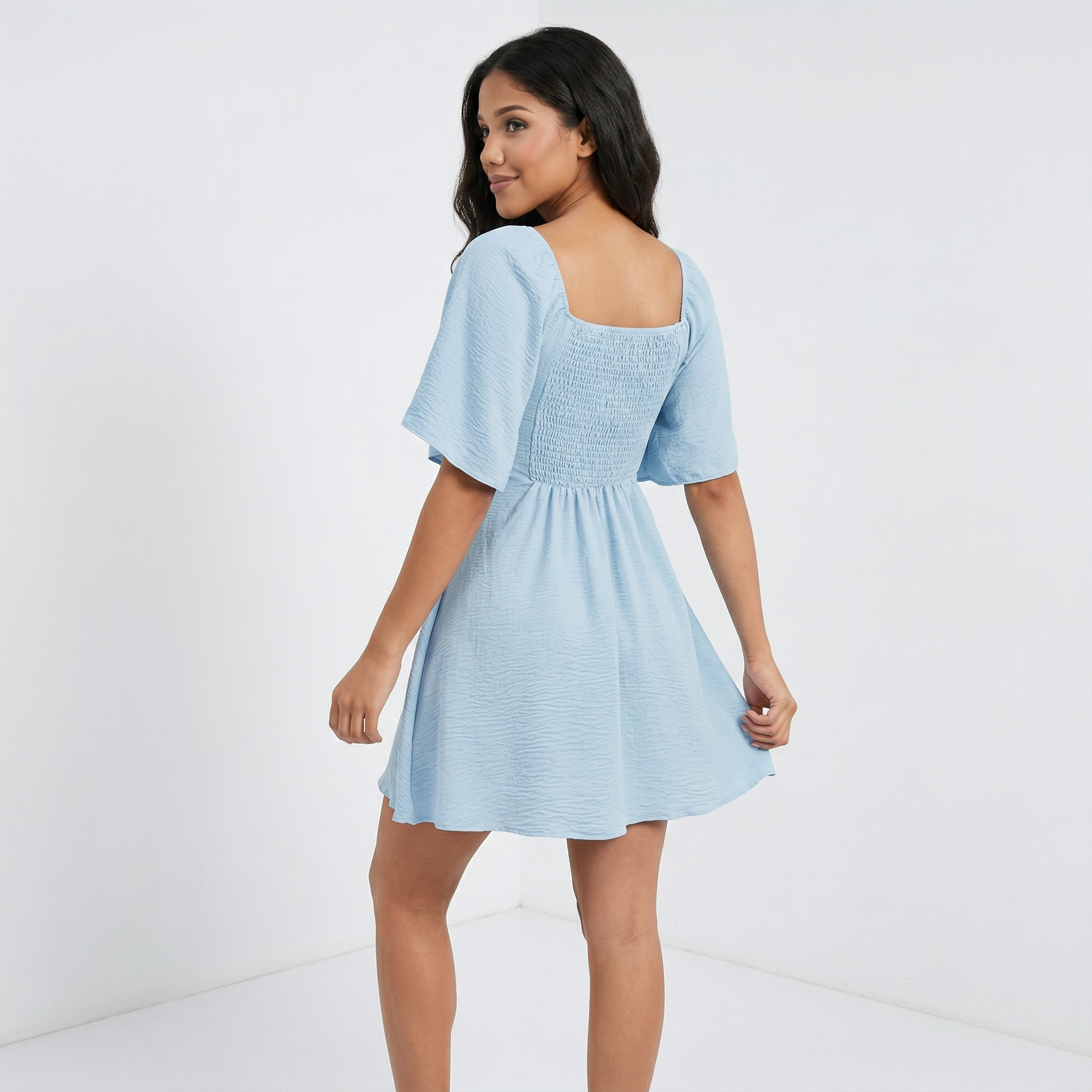 "Dainty" Mini Dress - Light Blue